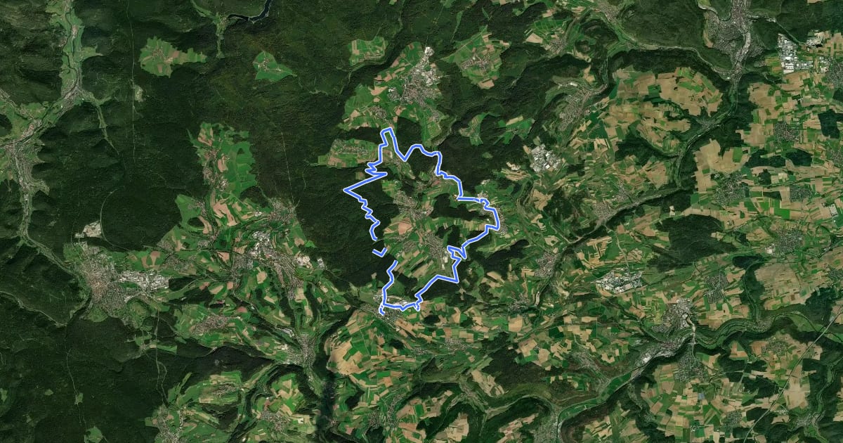 Маршрут MTB Drei Täler-Tour на спутниковом снимке