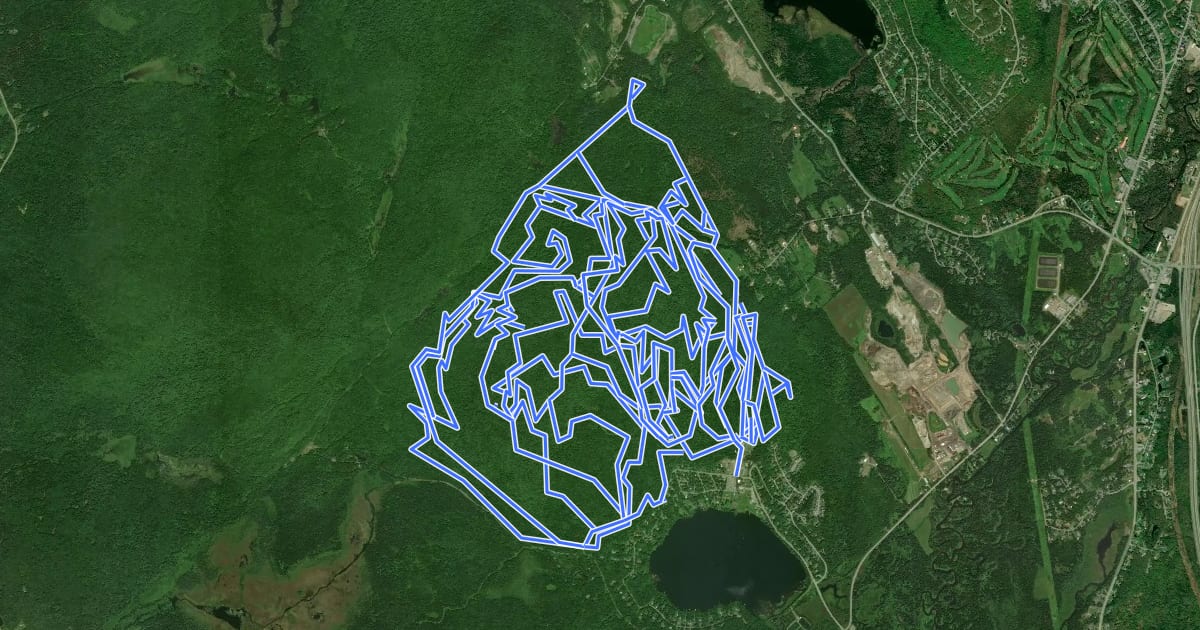 Маршрут MTB E47 на спутниковом снимке