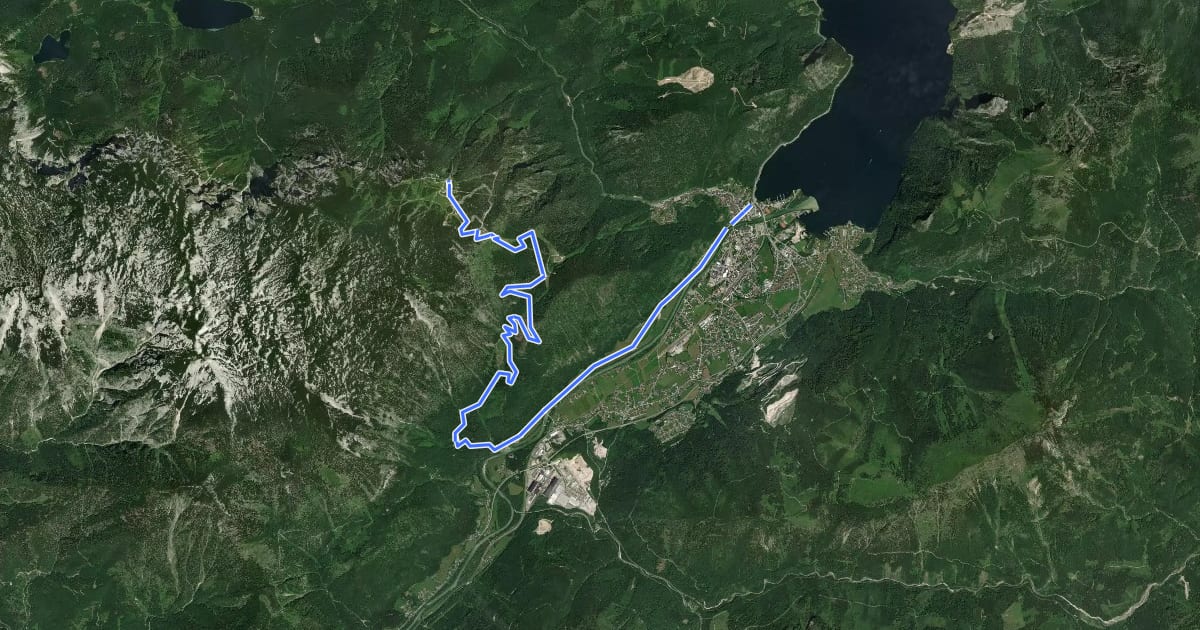 Маршрут MTB Feuerkogel на спутниковом снимке