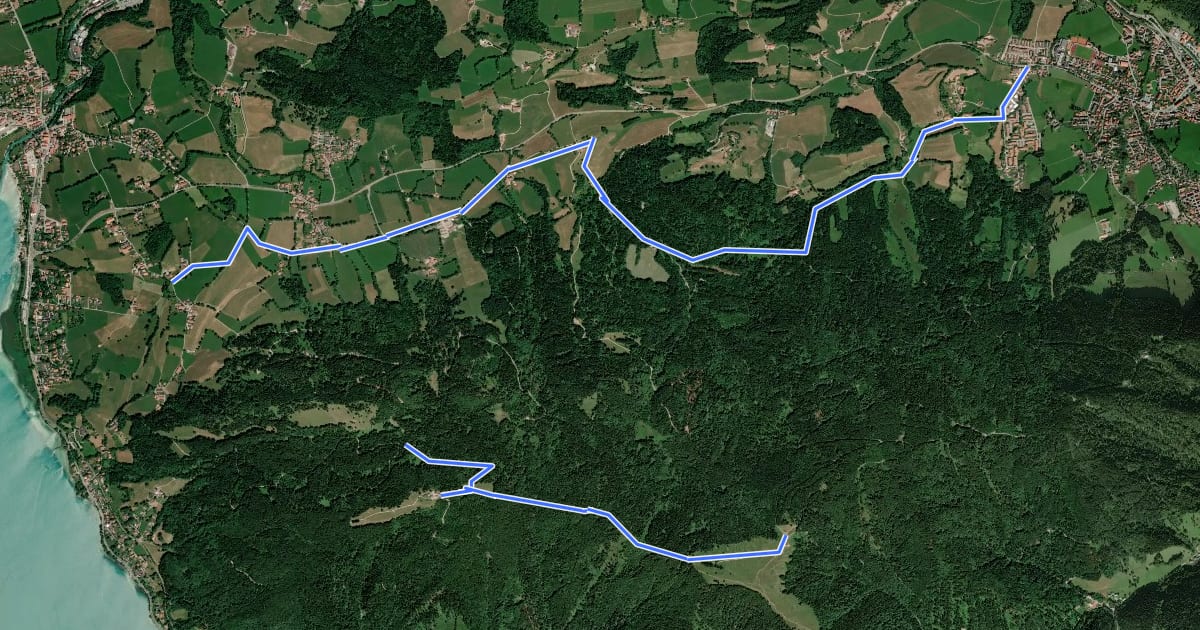 Маршрут MTB Gindelalm - Neureuth über Gasse на спутниковом снимке
