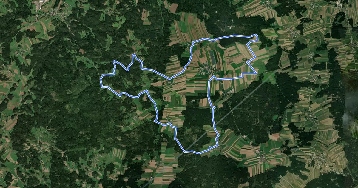 Маршрут MTB - Granit Gneis Weg на спутниковом снимке