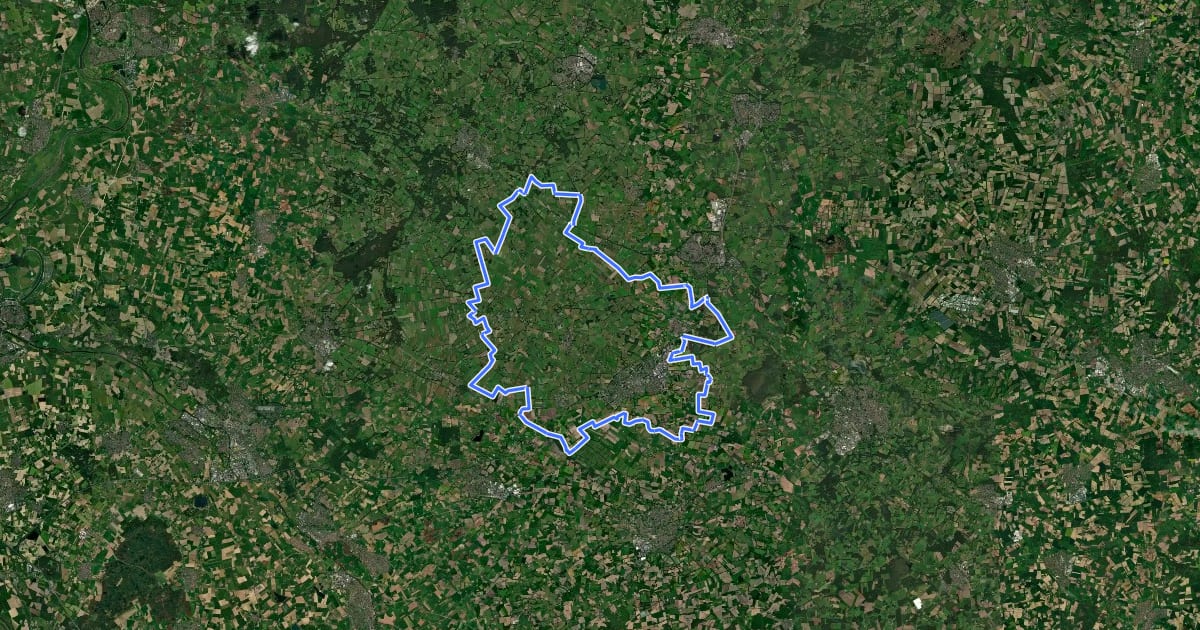 Маршрут MTB Gravel route Zieuwent на спутниковом снимке