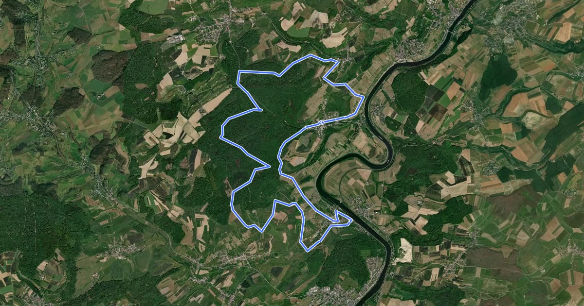 Маршрут MTB Greiveldange на спутниковом снимке