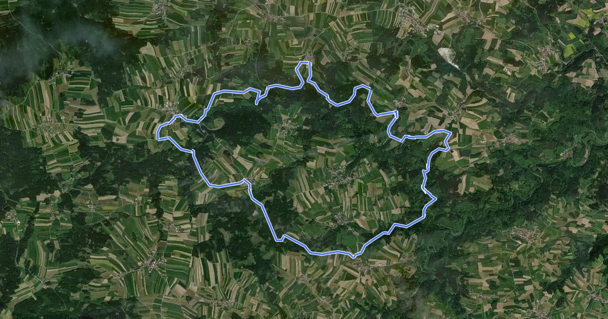 Маршрут MTB Große Kremstal-Strecke на спутниковом снимке