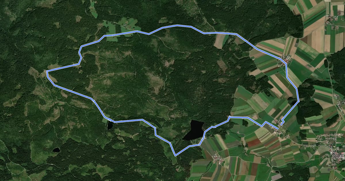 Маршрут MTB Höllberg - Runde на спутниковом снимке