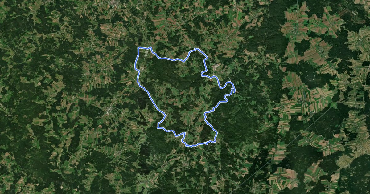 Маршрут MTB Höllmühl-Strecke на спутниковом снимке