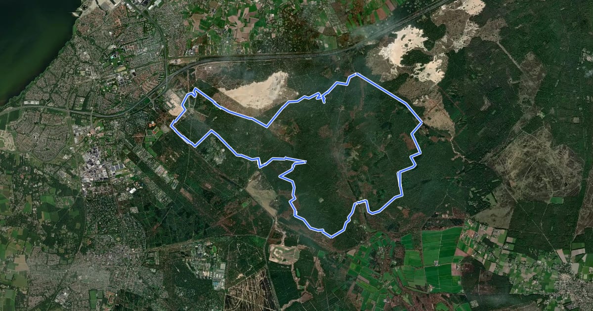 Маршрут MTB Harderwijk на спутниковом снимке