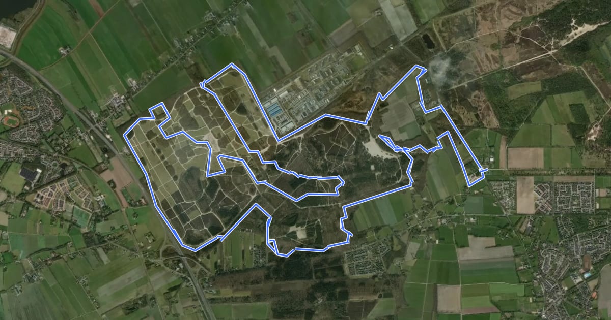 Маршрут MTB Havelte West на спутниковом снимке