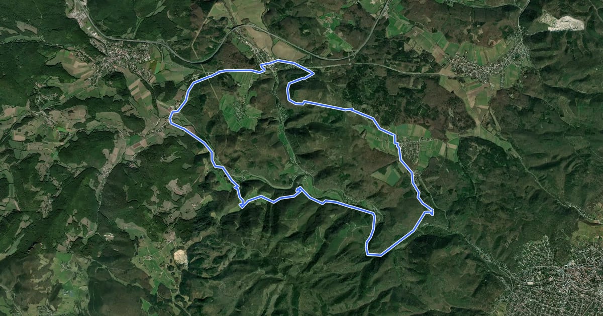 Маршрут MTB Helenentalstrecke на спутниковом снимке