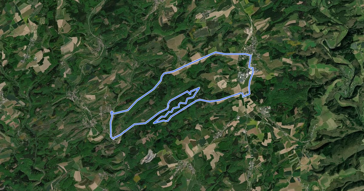 Маршрут MTB Hosingen - Lellingen на спутниковом снимке