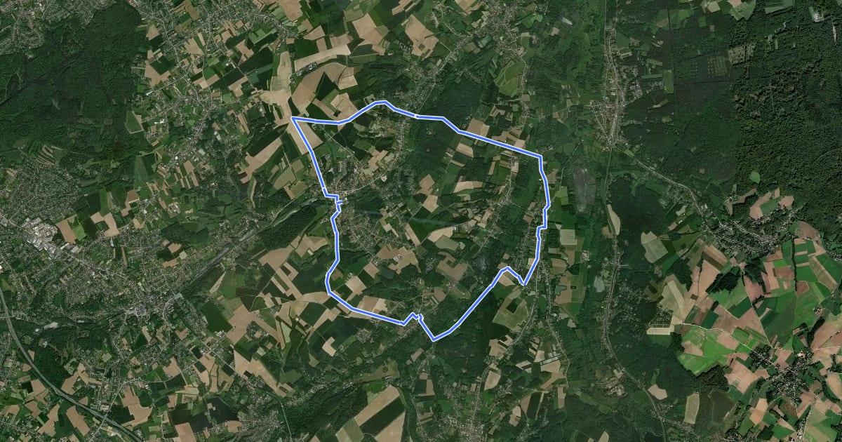 Маршрут MTB Huldenberg black на спутниковом снимке