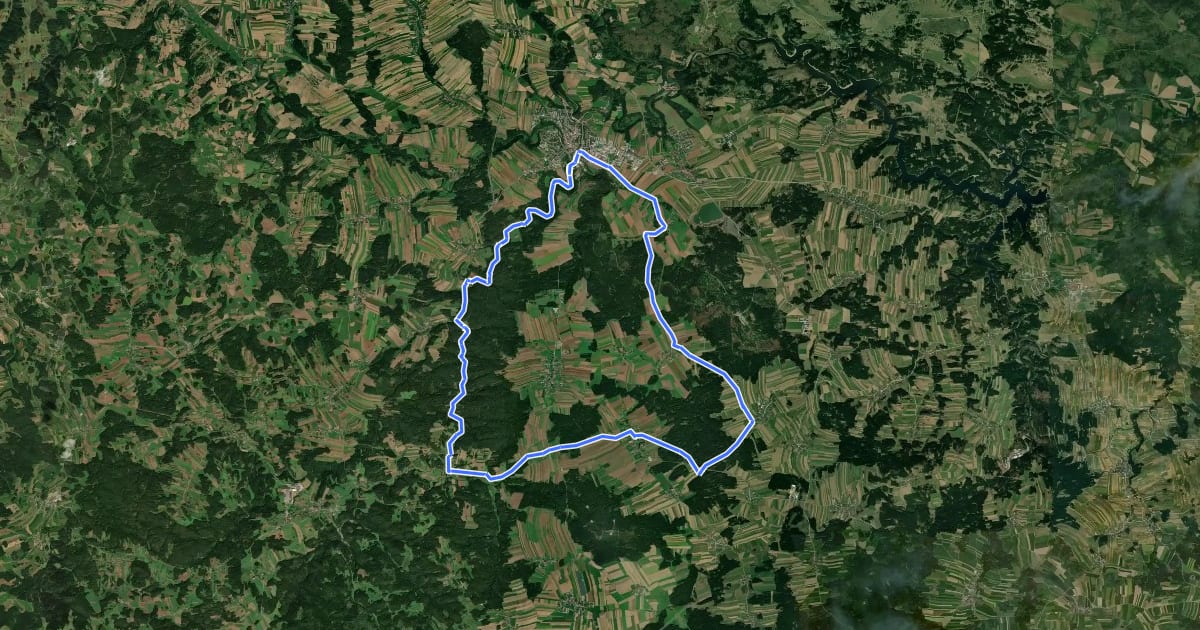 Маршрут MTB - Hundertwasser - Strecke на спутниковом снимке