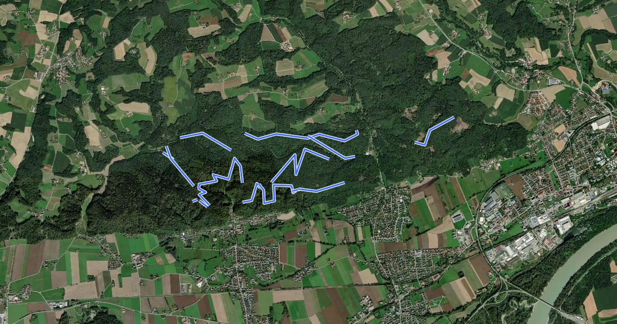 Маршрут MTB Julbach на спутниковом снимке