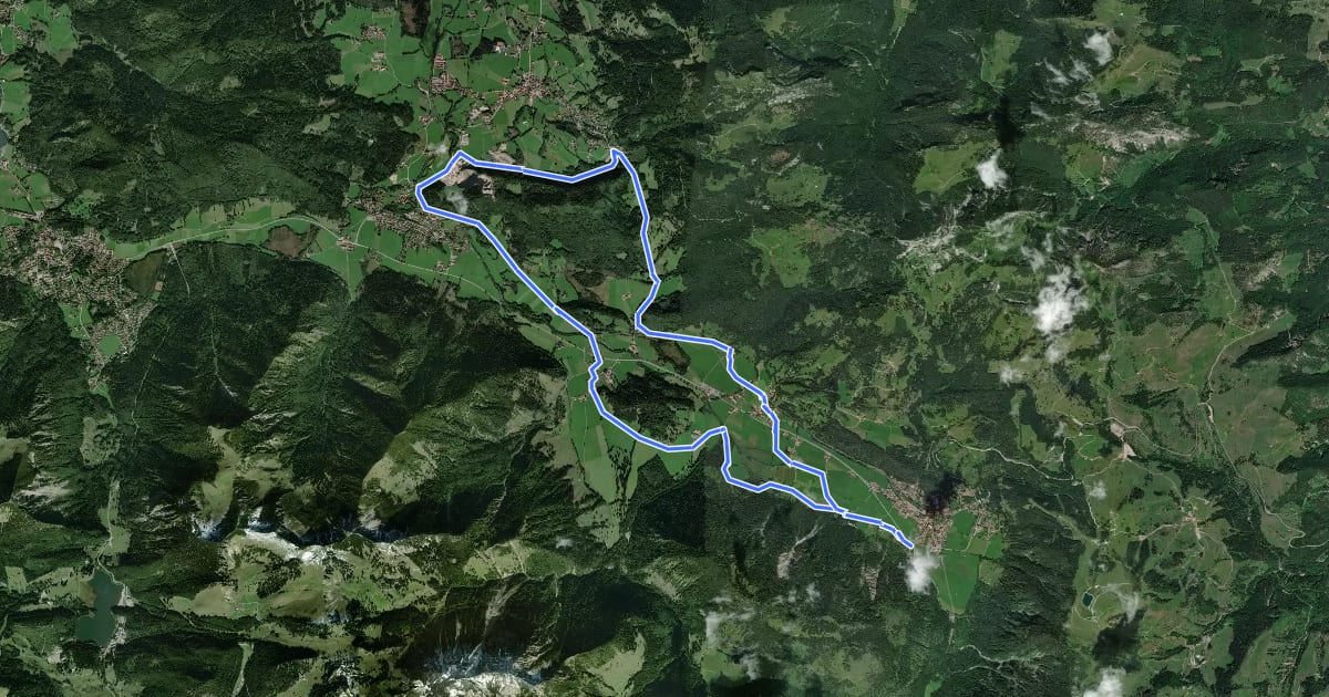 Маршрут MTB Kapellentour на спутниковом снимке