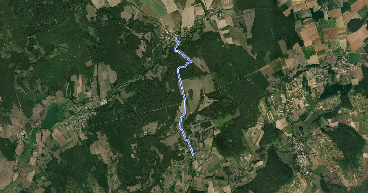 Маршрут MTB "Kapolcs-Balatonhenye" на спутниковом снимке