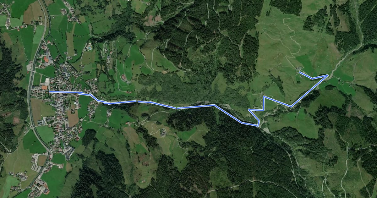 Маршрут MTB Karalm im Raurisertal на спутниковом снимке