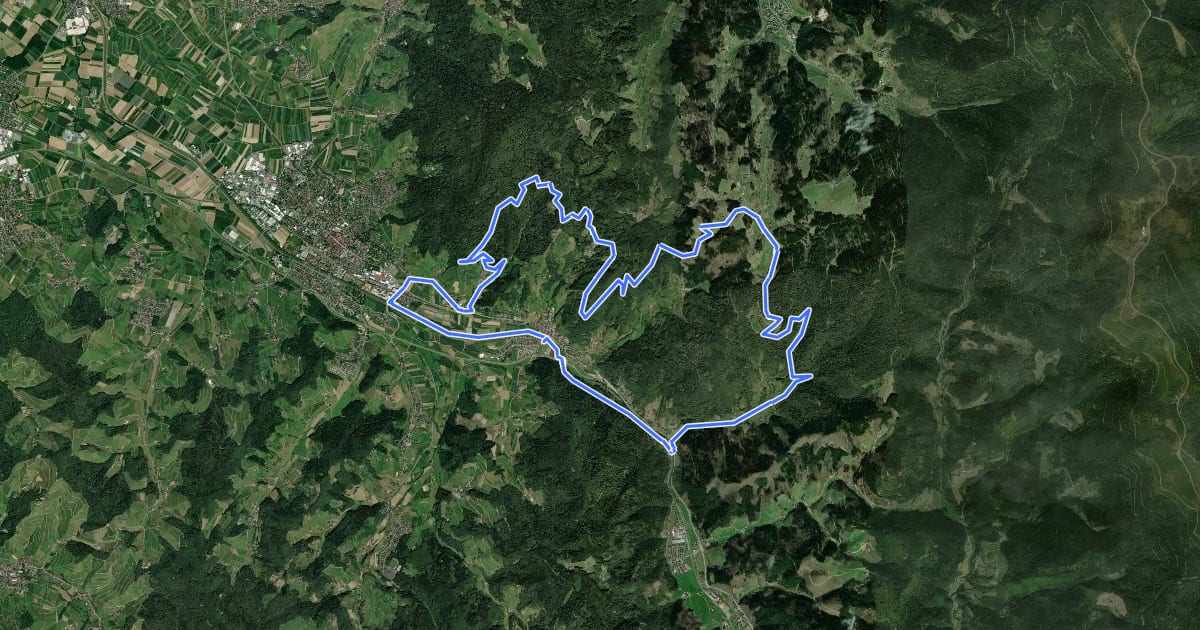 Маршрут MTB Kleine Sohlberg-Tour (13) на спутниковом снимке