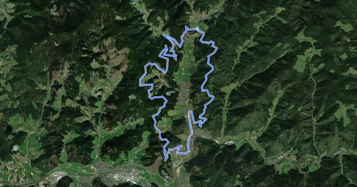 Маршрут MTB Kleine Wolftal Tour на спутниковом снимке