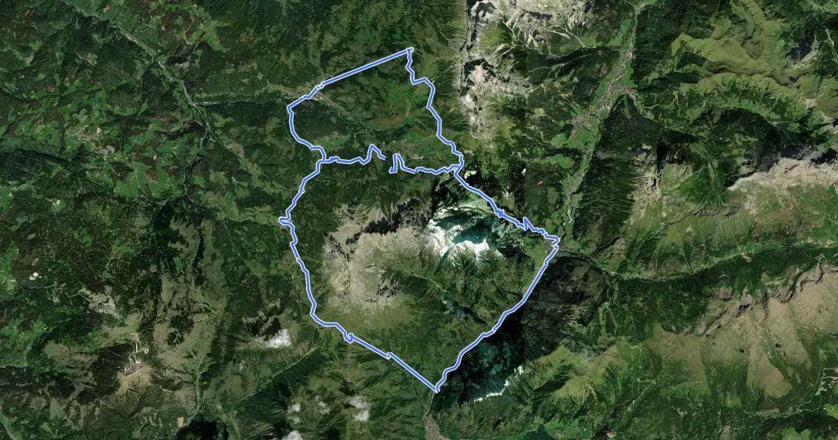 Маршрут MTB: Latemar Tour на спутниковом снимке
