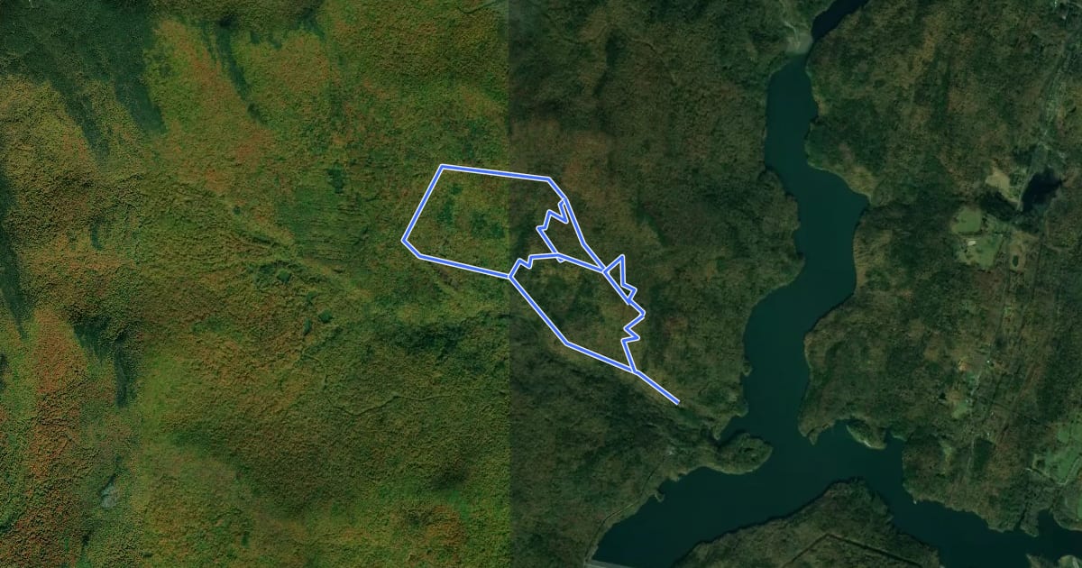 Маршрут MTB LIttle River State Park на спутниковом снимке
