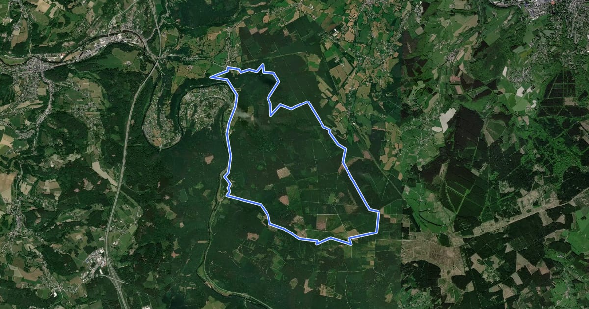 Маршрут MTB loop A на спутниковом снимке