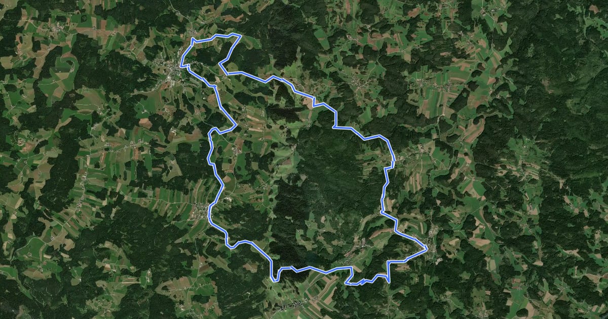 Маршрут MTB Luagalucka-Strecke на спутниковом снимке