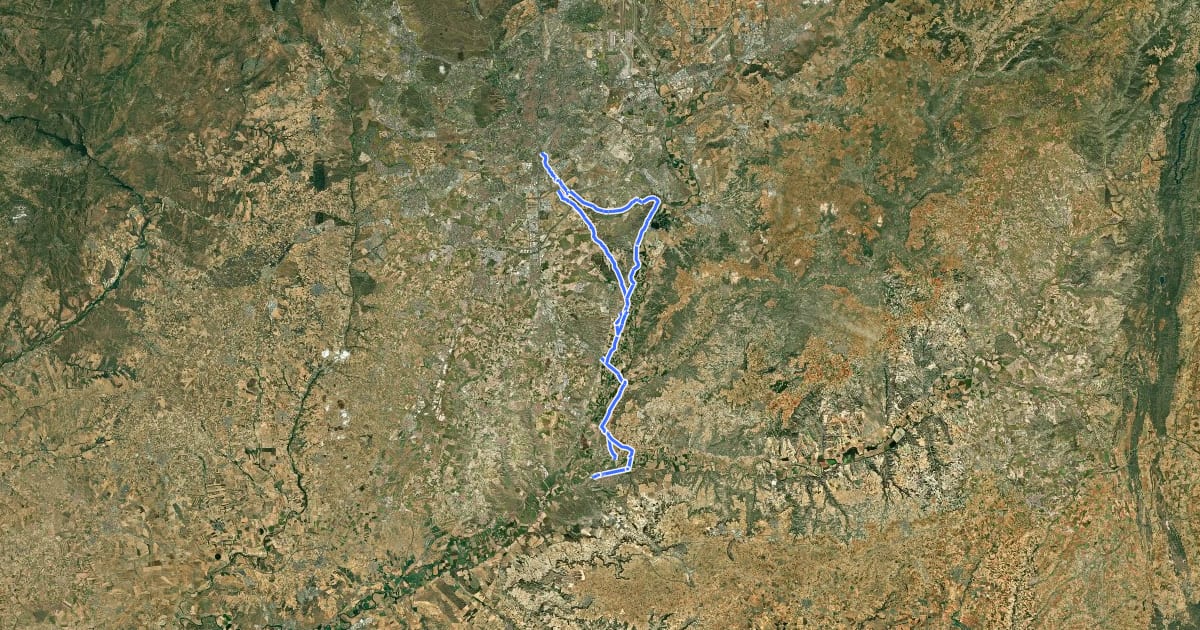 Маршрут MTB Madrid a Aranjuez на спутниковом снимке