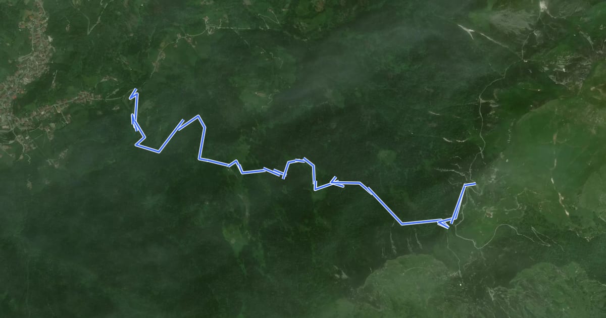 Маршрут MTB Malghe Trail F7 на спутниковом снимке