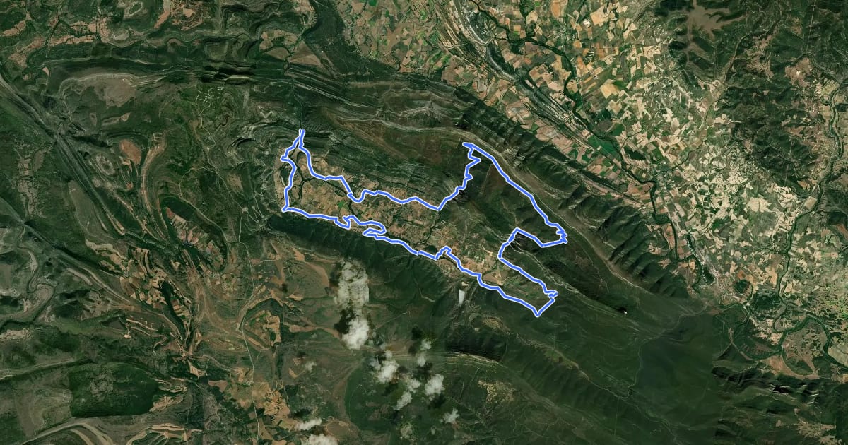 Маршрут MTB Merindad de Valdivielso на спутниковом снимке