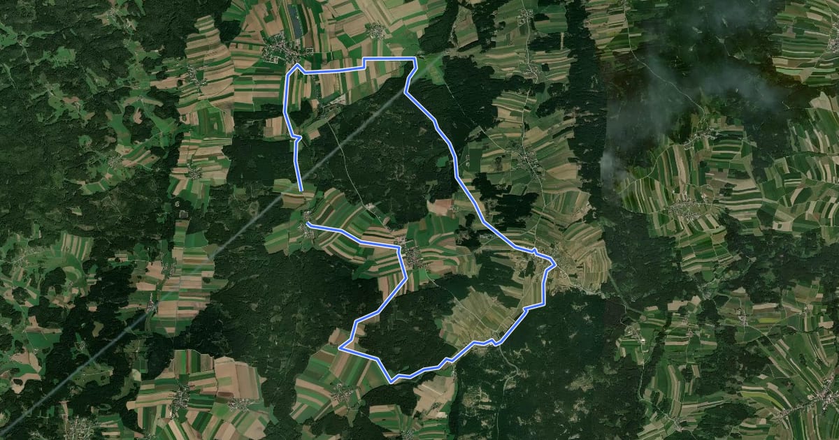 Маршрут MTB - Mohnstrecke на спутниковом снимке