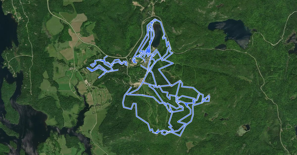Маршрут MTB Mont Sainte-Marie на спутниковом снимке