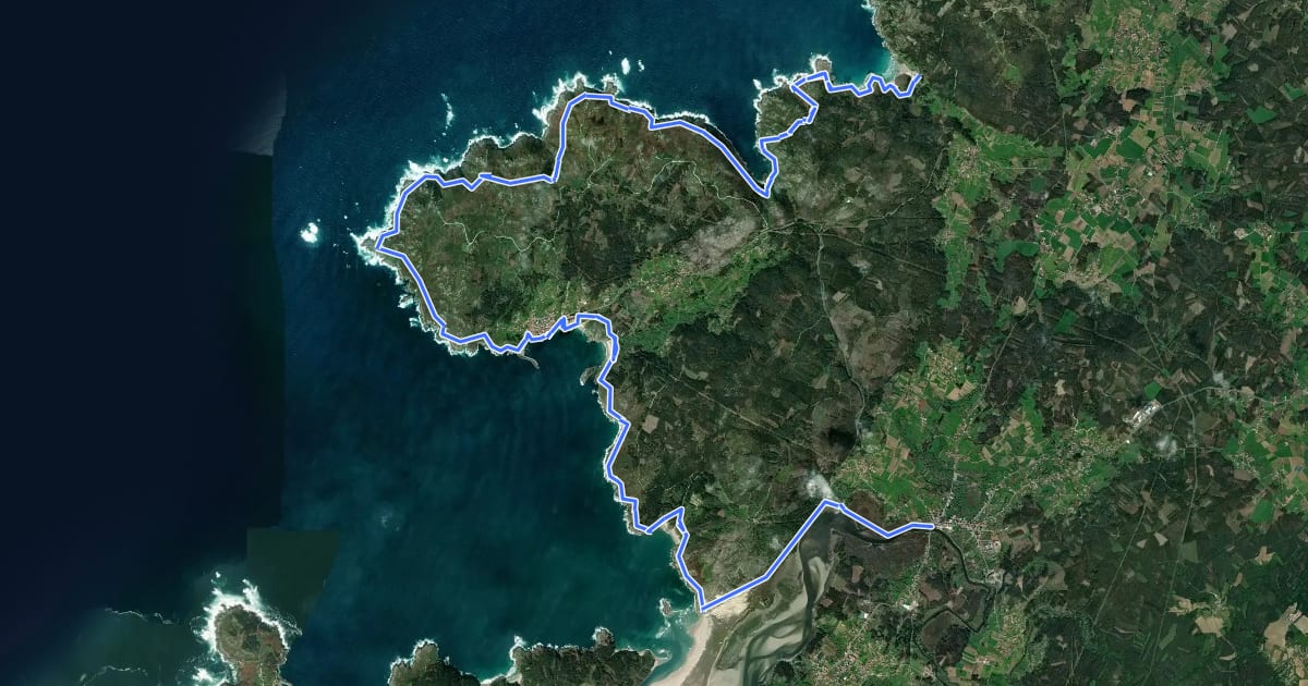 Маршрут Mtb O Camiño dos Faros: Etapa 2 (Niñóns-Ponteceso) на спутниковом снимке