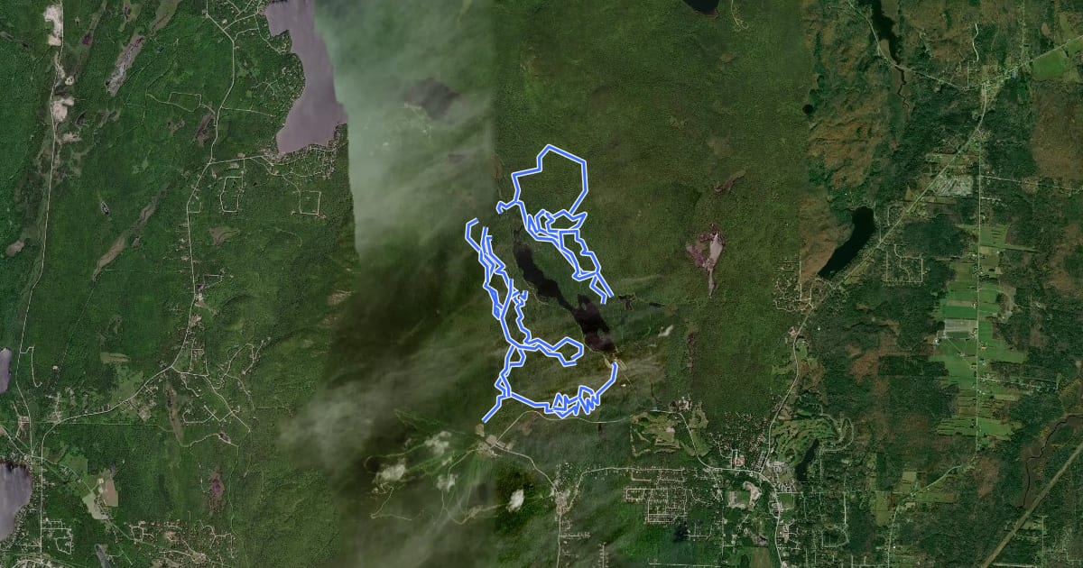 Маршрут MTB Orford на спутниковом снимке
