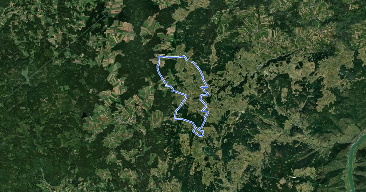 Маршрут MTB Panoramaweg на спутниковом снимке