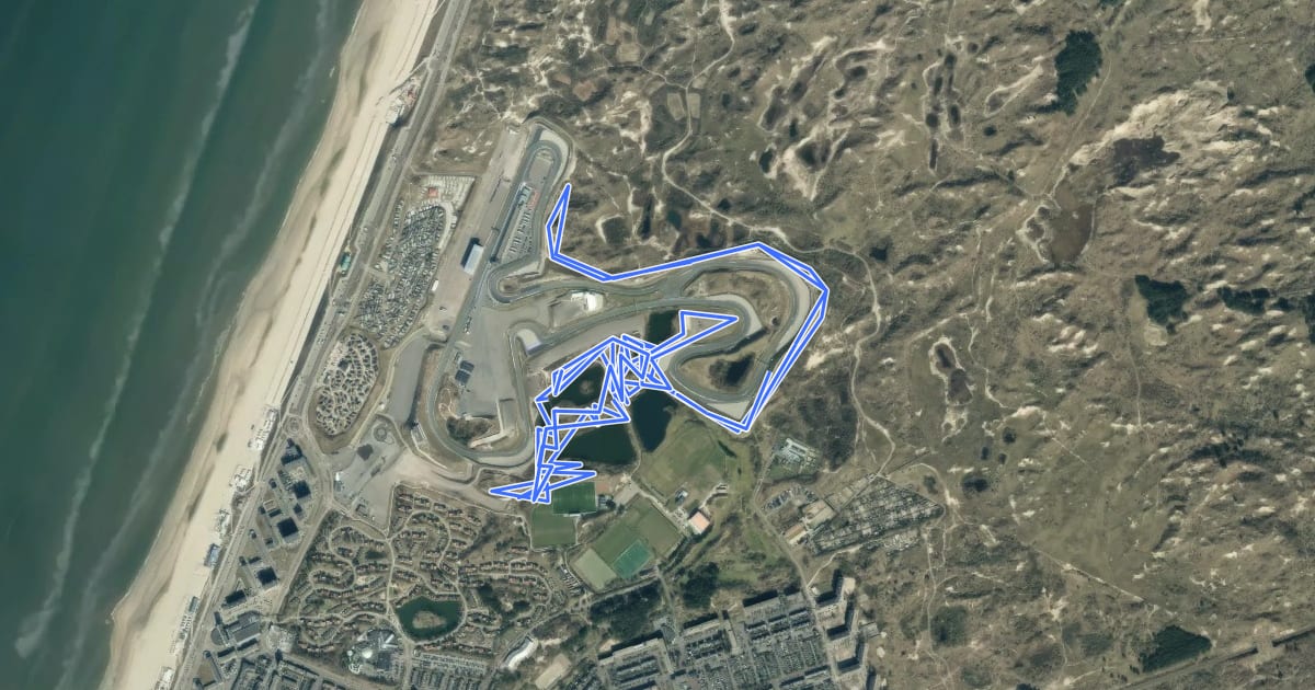 Маршрут MTB Park Zandvoort на спутниковом снимке