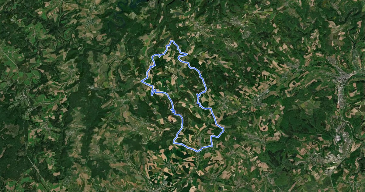 Маршрут MTB Préizerdaul на спутниковом снимке