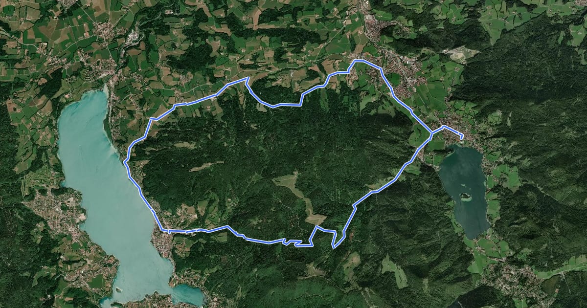 Маршрут MTB Prinzenweg-Rundtour на спутниковом снимке