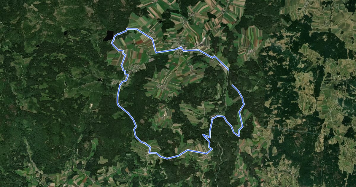 Маршрут MTB Pulvermühle-Strecke на спутниковом снимке
