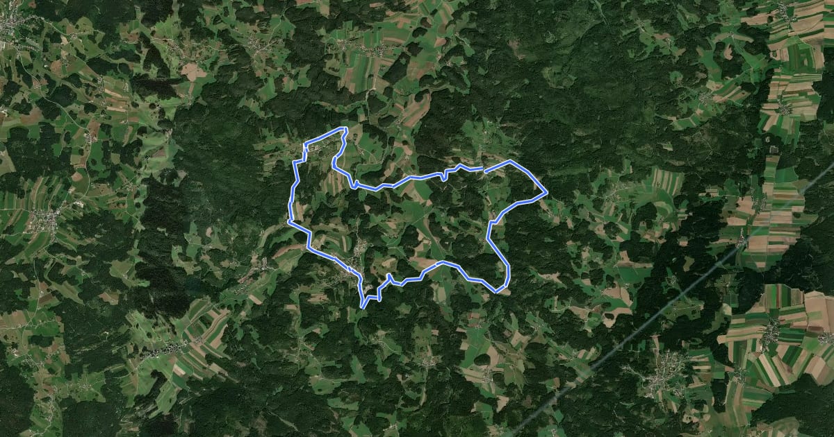 Маршрут MTB Römerbrücke-Strecke на спутниковом снимке