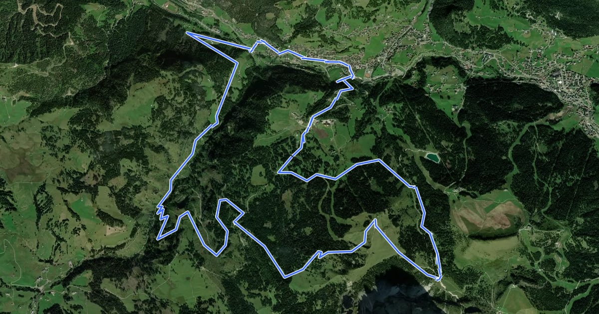 Маршрут MTB: Raida Mont Sëura на спутниковом снимке