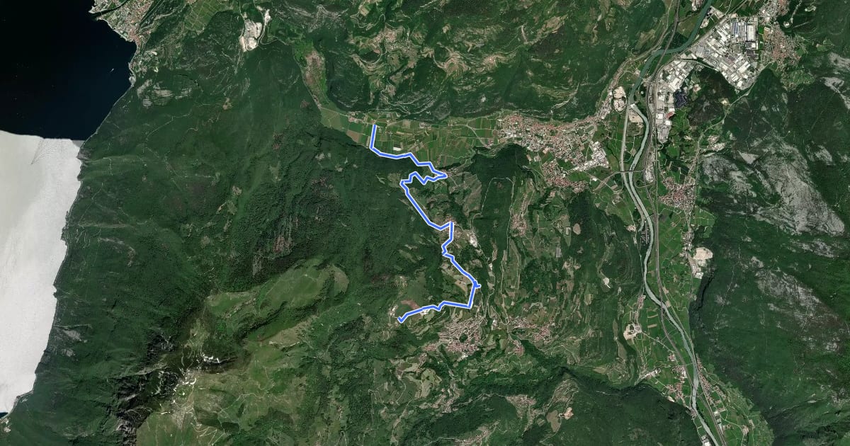 Маршрут MTB red tour на спутниковом снимке