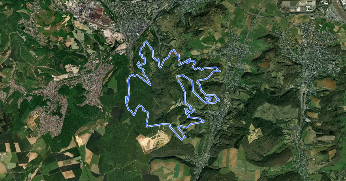 Маршрут MTB RedRock Ellergrond на спутниковом снимке