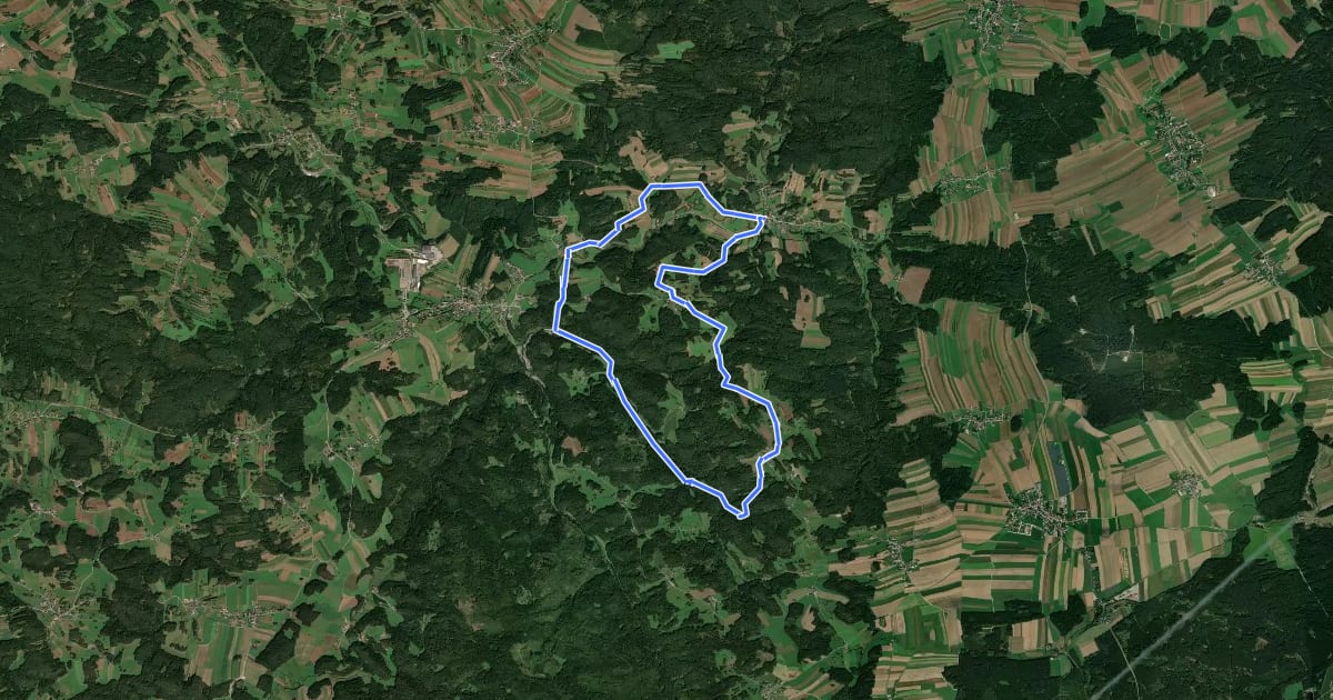 Маршрут MTB Roiten - Strecke на спутниковом снимке