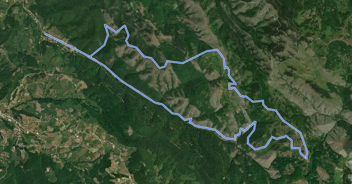 Маршрут MTB Route 01 на спутниковом снимке