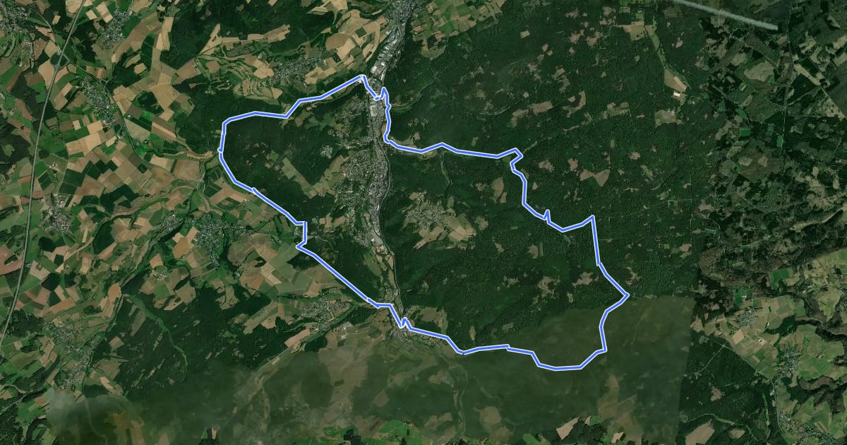 Маршрут MTB route 1 на спутниковом снимке