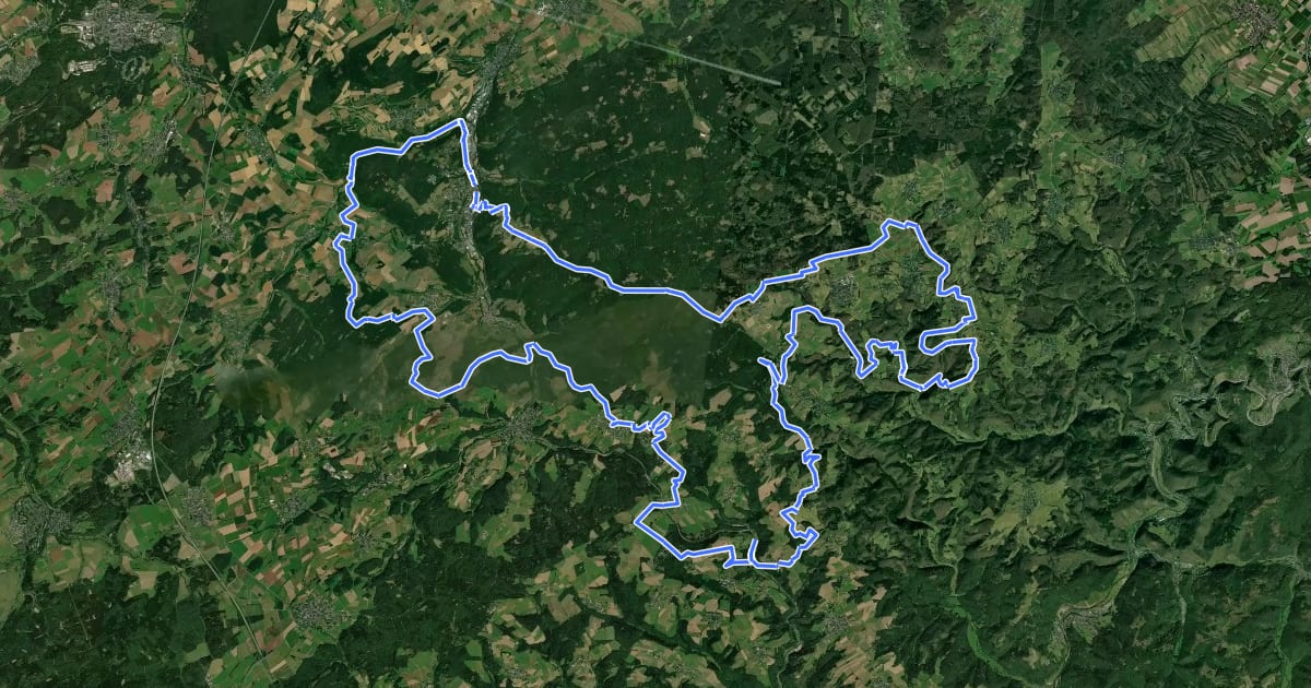 Маршрут MTB route 10 на спутниковом снимке