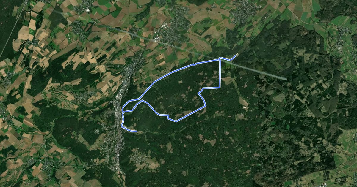Маршрут MTB route 2 на спутниковом снимке