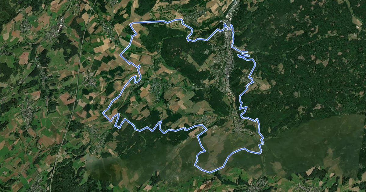Маршрут MTB route 3 на спутниковом снимке