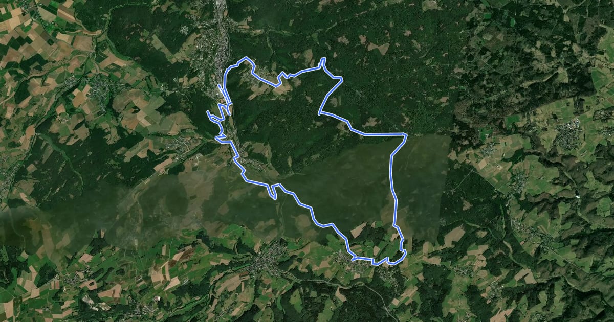 Маршрут MTB route 4 на спутниковом снимке