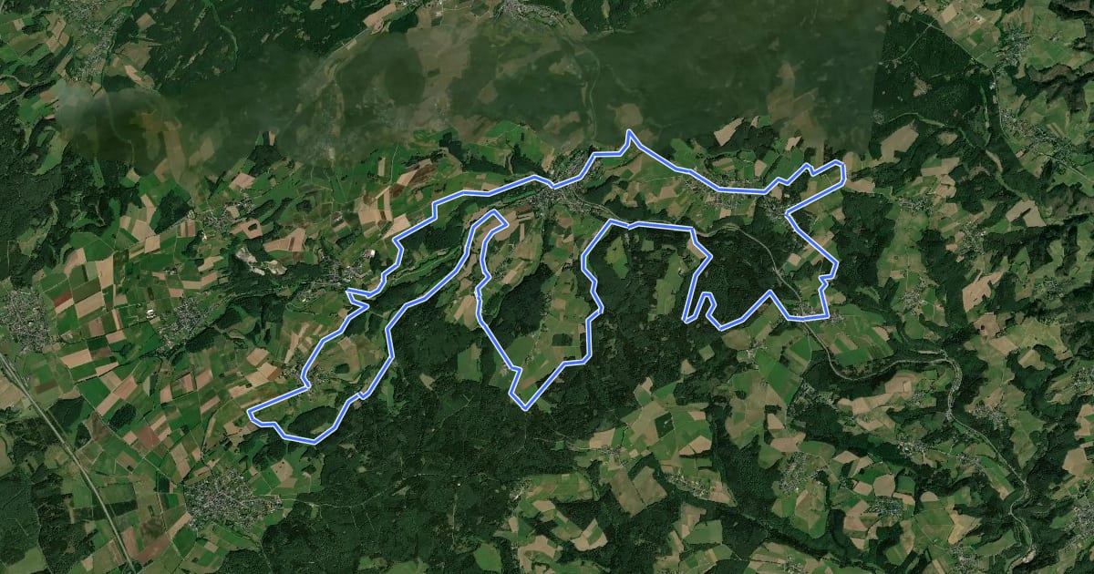 Маршрут MTB route 6 на спутниковом снимке